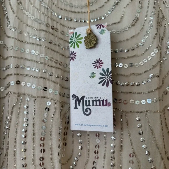 Show Me Your MuMu Sparkling Silver Mini Dress - Picture 2 of 4